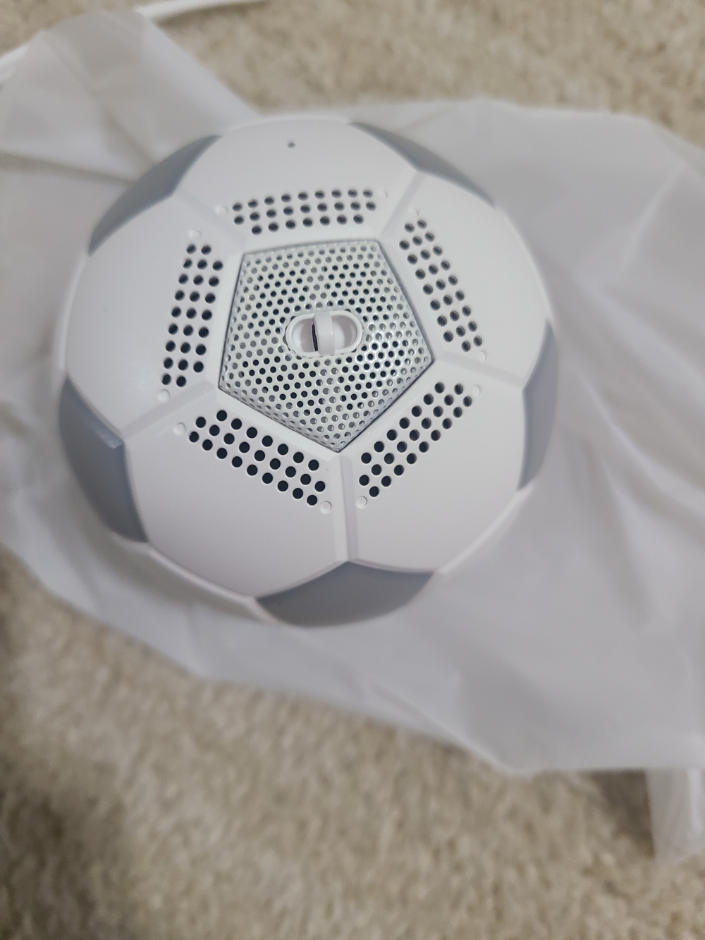 White & Gray Soccer Ball BlueTooth Speaker - Picture 2 of 6